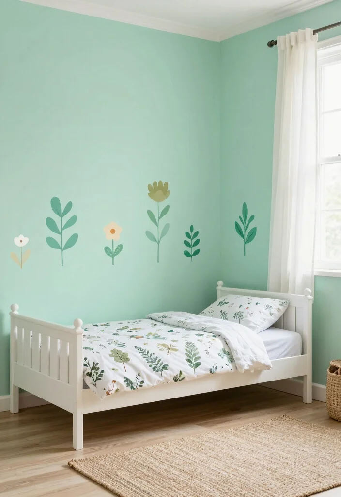 14 Toddler Girl Green Bedroom Ideas With Fresh Nature Vibes - 1. Nature-Inspired Color Palette