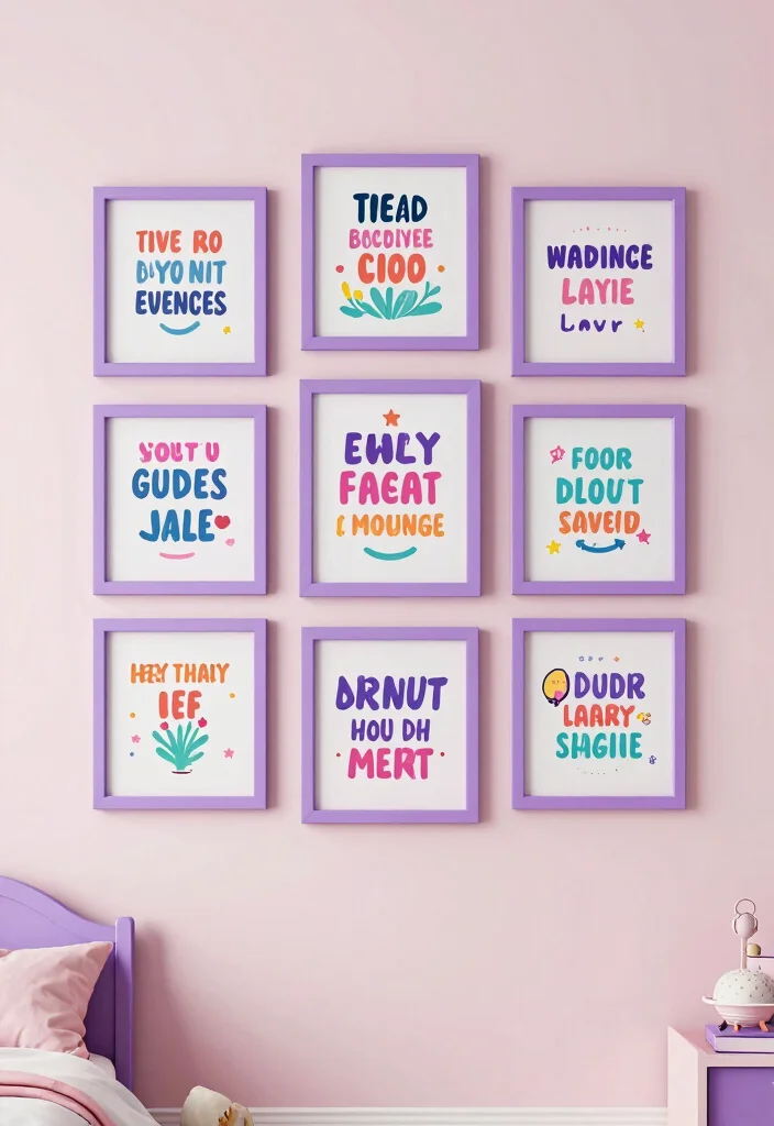 14 Toddler Girl Lilac Bedroom Ideas With Soft Dreamy Tones - 13. Inspirational Quotes