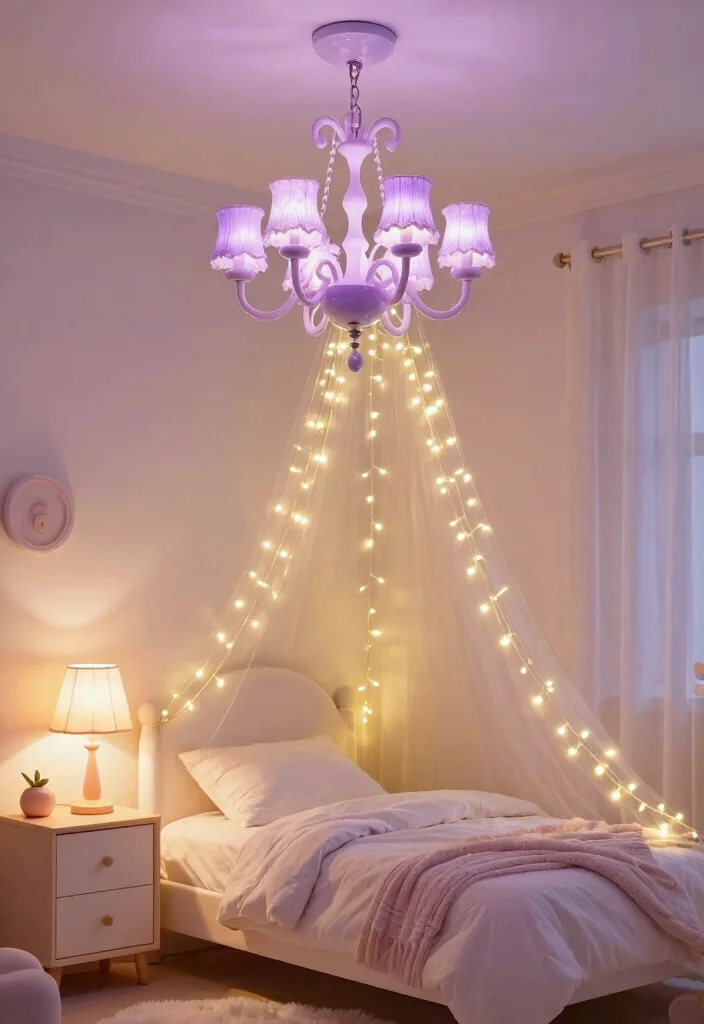 14 Toddler Girl Lilac Bedroom Ideas With Soft Dreamy Tones - 5. Enchanting Lighting Fixtures