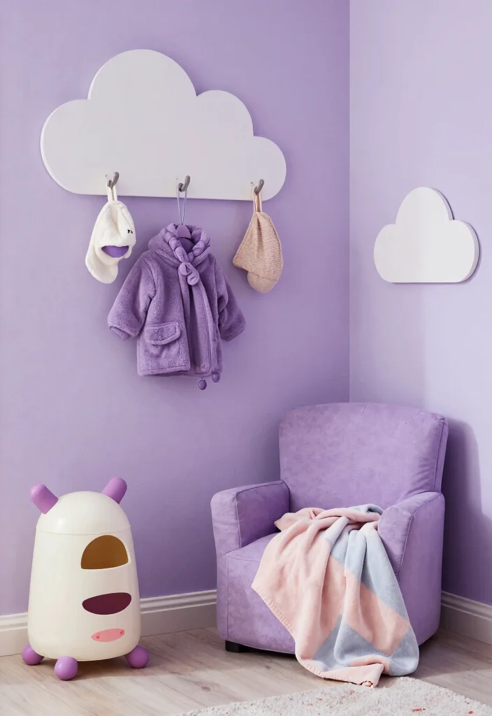 14 Toddler Girl Lilac Bedroom Ideas With Soft Dreamy Tones - 8. Charming Accent Pieces