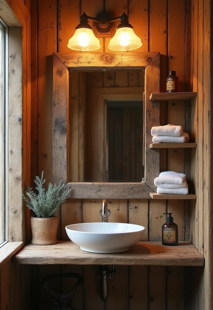 14 Western Bathroom Decor Ideas for a Country Look - 12. Dual-Function Mirrors