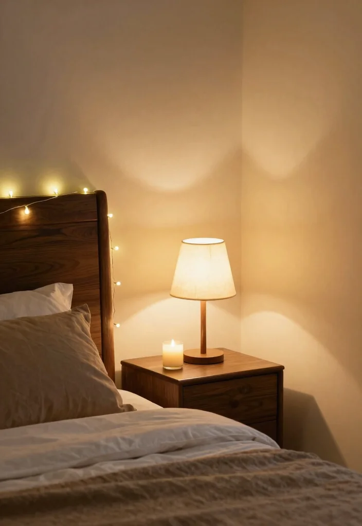 15 Dark Brown Bed Frame Bedroom Cozy Ideas For Warm Comfort - 2. Warm Lighting Effects