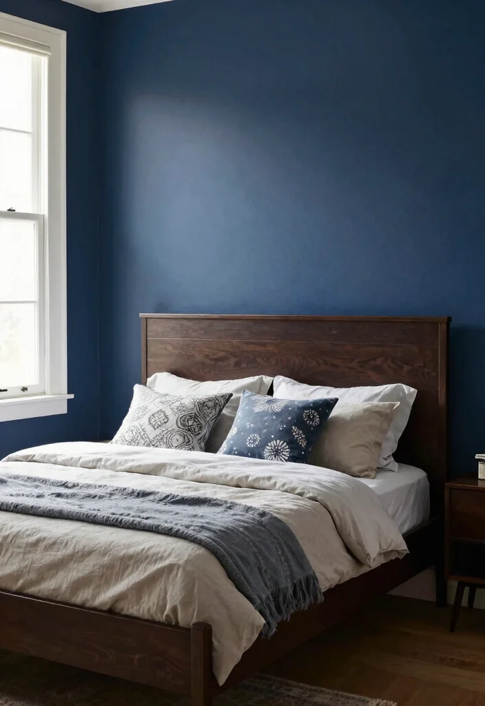 15 Dark Brown Bed Frame Bedroom Cozy Ideas For Warm Comfort - 6. Statement Wall Colors