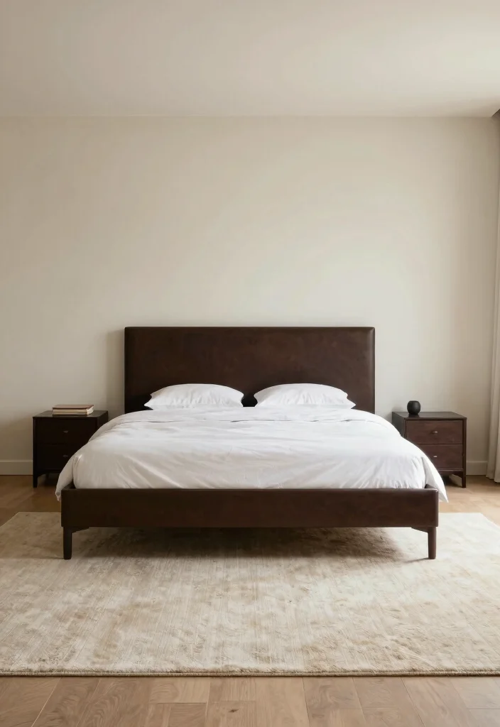 15 Dark Brown Bed Frame Modern Luxury Bedroom Ideas - 15. Create a Seamless Flow with Open Space