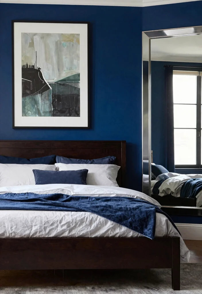 15 Dark Brown Bed Frame Modern Luxury Bedroom Ideas - 3. Go for Bold Wall Colors