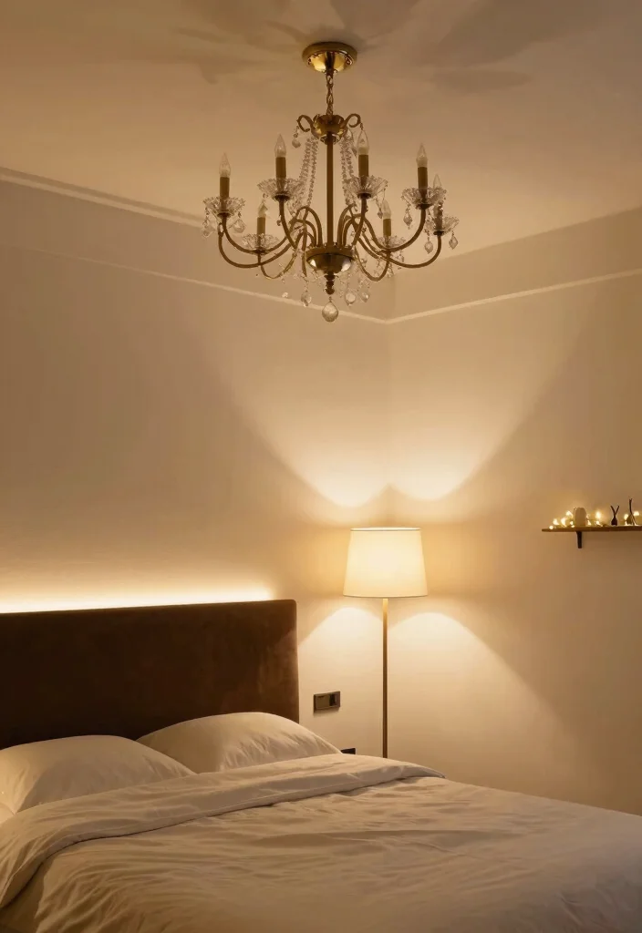 15 Dark Brown Bed Frame Modern Luxury Bedroom Ideas - 9. Introduce Artistic Lighting