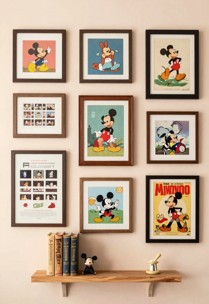 15 Disney Bedroom Ideas For Adults In A Vintage Aesthetic - 2. Retro Disney Wall Art
