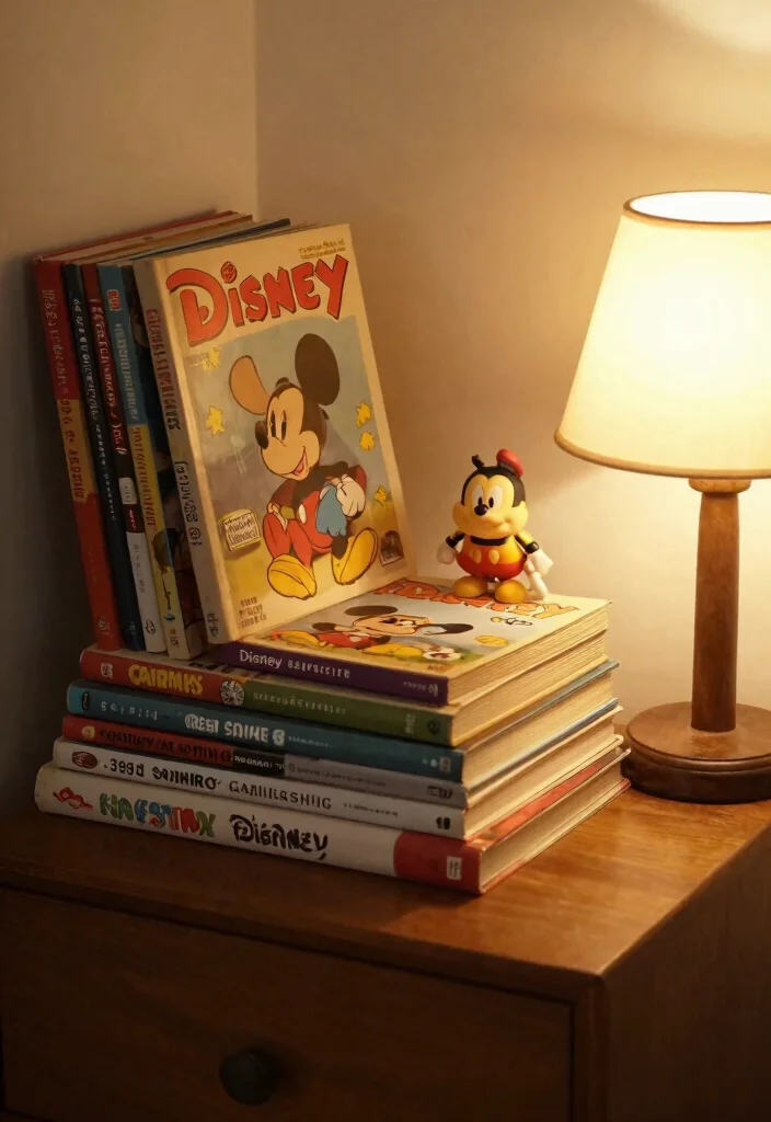 15 Disney Bedroom Ideas For Adults In A Vintage Aesthetic - 7. Vintage Disney Books and Magazines