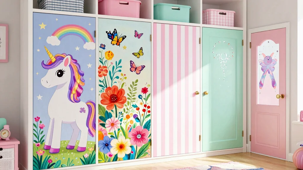 15 Girls Bedroom Closet Door Ideas With Cute Character