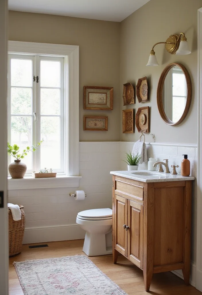 15 Rustic Bathroom Decor Ideas With Warm Charm - 8. Chic Wooden Accents
