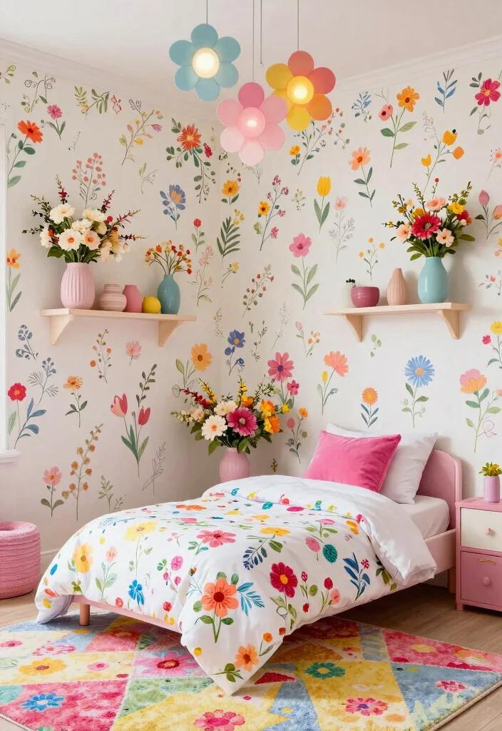 15 Toddler Girl Bloxburg Bedroom Ideas For Cute Builds - 10. Garden Party Delight