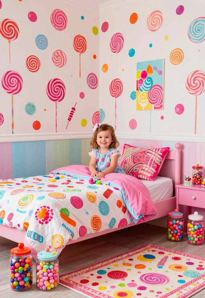 15 Toddler Girl Bloxburg Bedroom Ideas For Cute Builds - 11. Retro Candyland