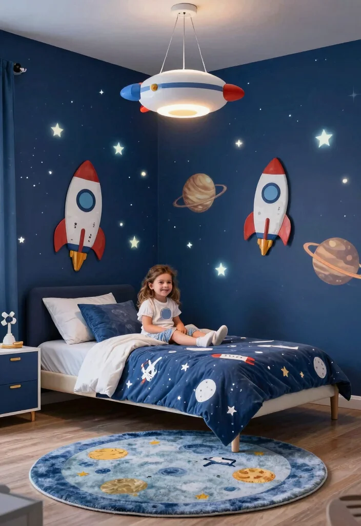 15 Toddler Girl Bloxburg Bedroom Ideas For Cute Builds - 13. Space Explorer's Dream