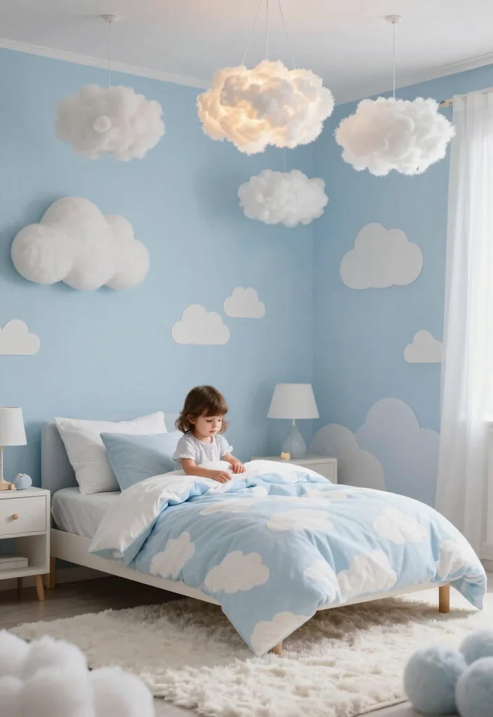 15 Toddler Girl Bloxburg Bedroom Ideas For Cute Builds - 14. Dreamy Cloudscape