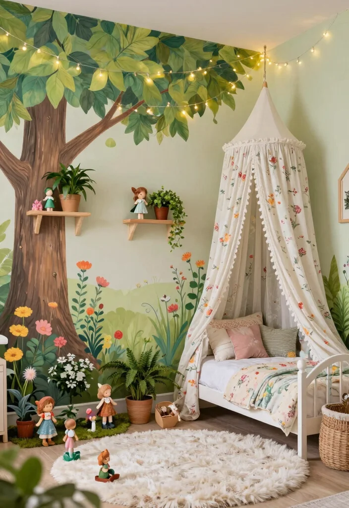 15 Toddler Girl Bloxburg Bedroom Ideas For Cute Builds - 2. Fairy Garden Retreat