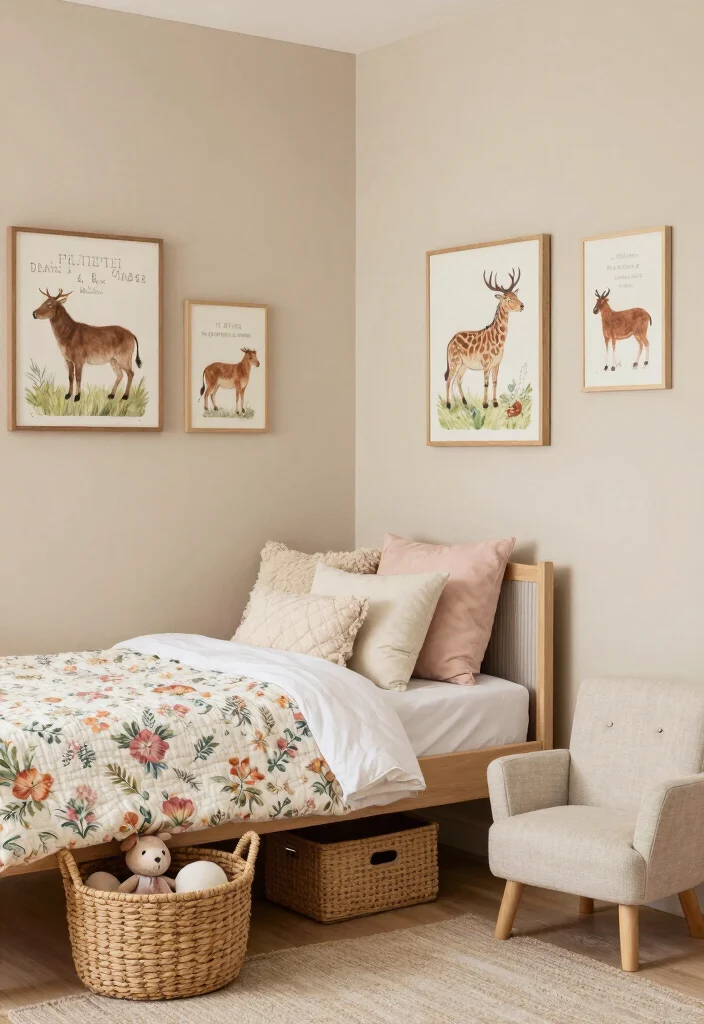 15 Toddler Girl Colorful Bedroom Ideas With Playful Energy - 13. Classy Farmhouse Charm