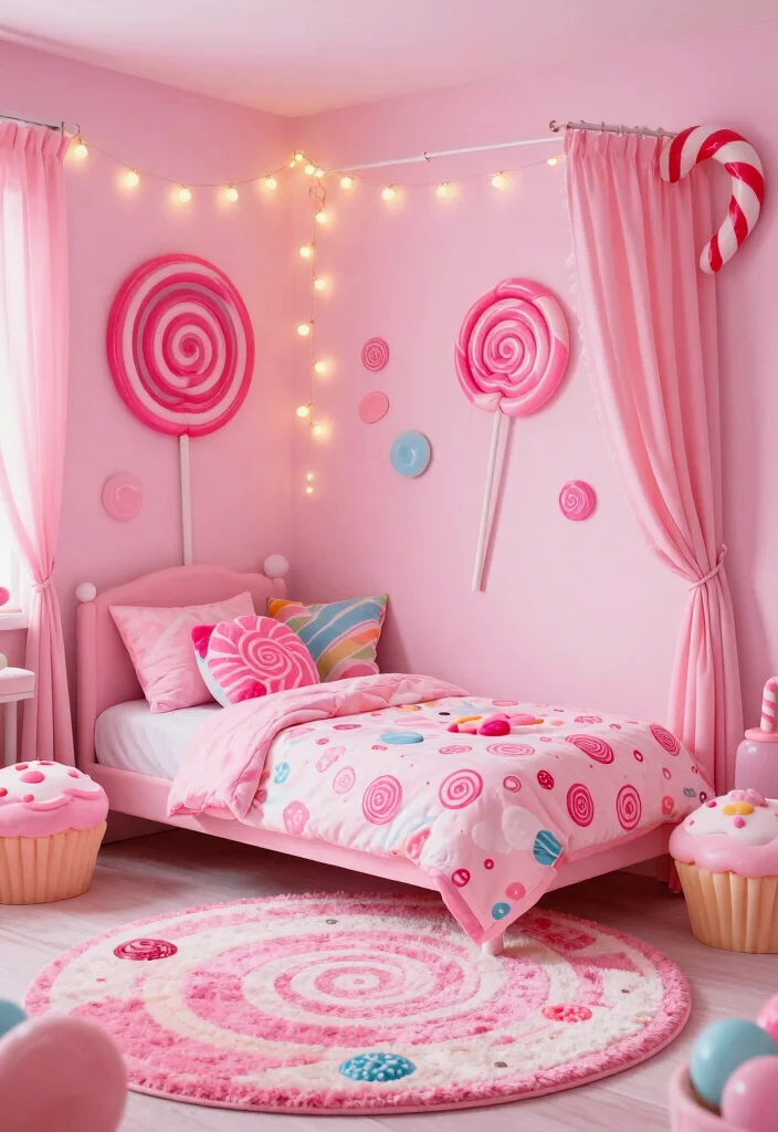 15 Toddler Girl Colorful Bedroom Ideas With Playful Energy - 4. Sweet Candy Land