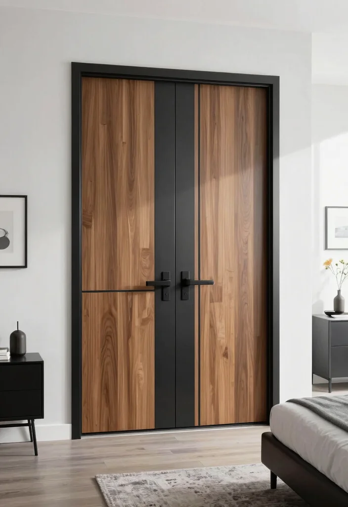 15 Walk In Closet Door Ideas For Stylish Bedrooms - 7. Modern Framework Doors
