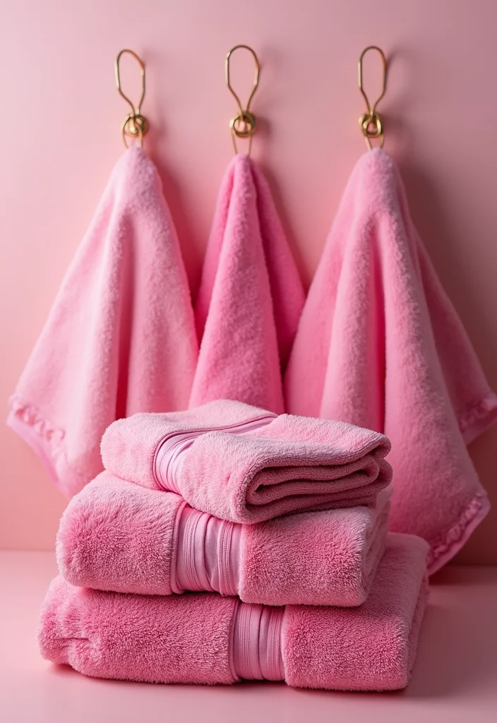 16 Barbie Bathroom Decor Ideas for a Fun Makeover - 2. Barbie-inspired Towels