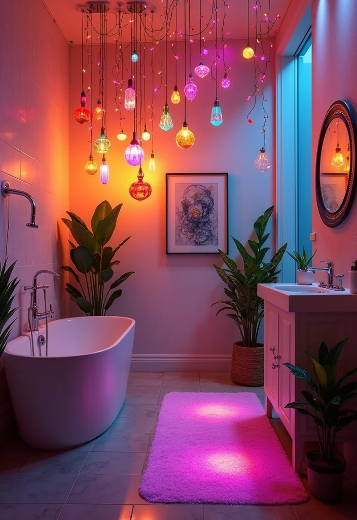 16 Barbie Bathroom Decor Ideas for a Fun Makeover - 6. Playful Lighting Fixtures