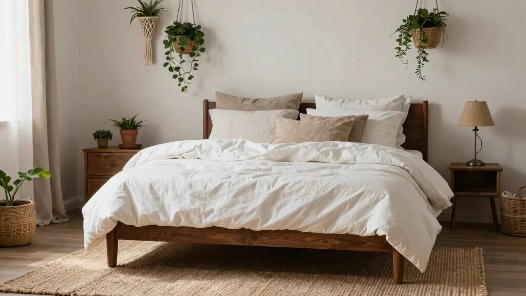 16 Dark Brown Bed Frame Boho Bedroom Ideas With Natural Texture