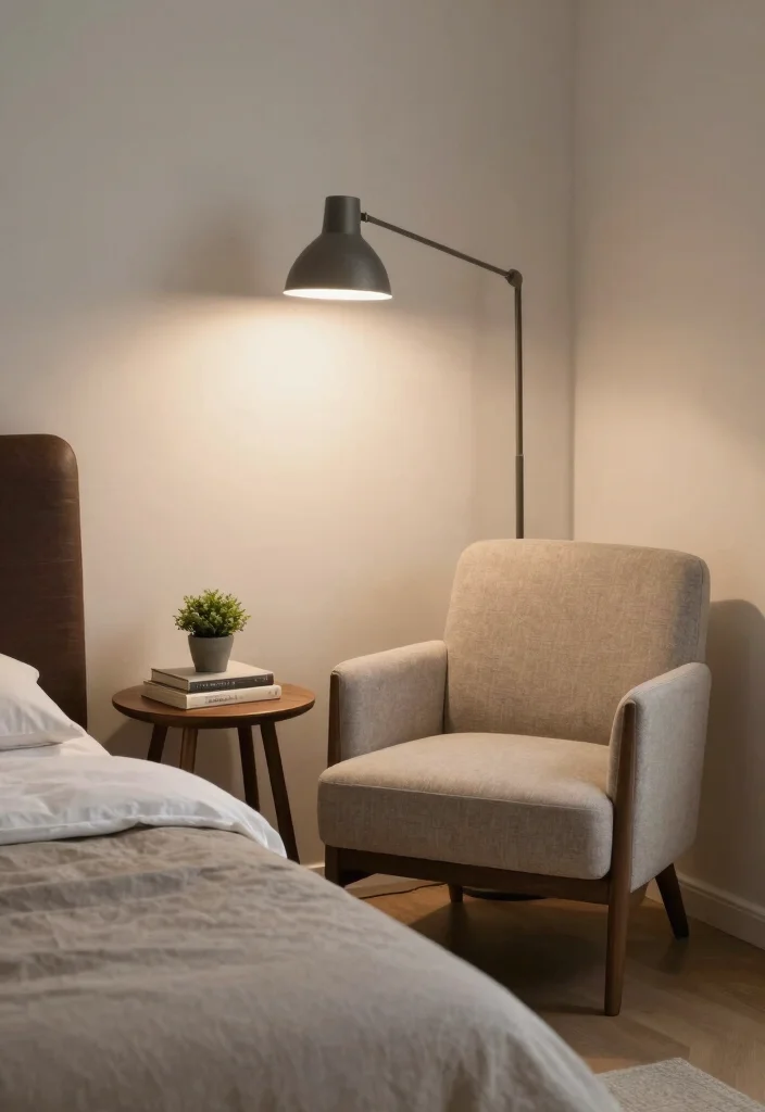 16 Dark Brown Bed Frame Minimalist Bedroom Ideas With Clean Aesthetic - 13. Minimalist Reading Corner
