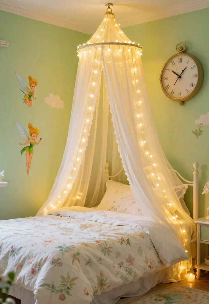 16 Disney Princess Bedroom Ideas For Adults With Magical Elegance - 3. Tinker Bell's Whimsy