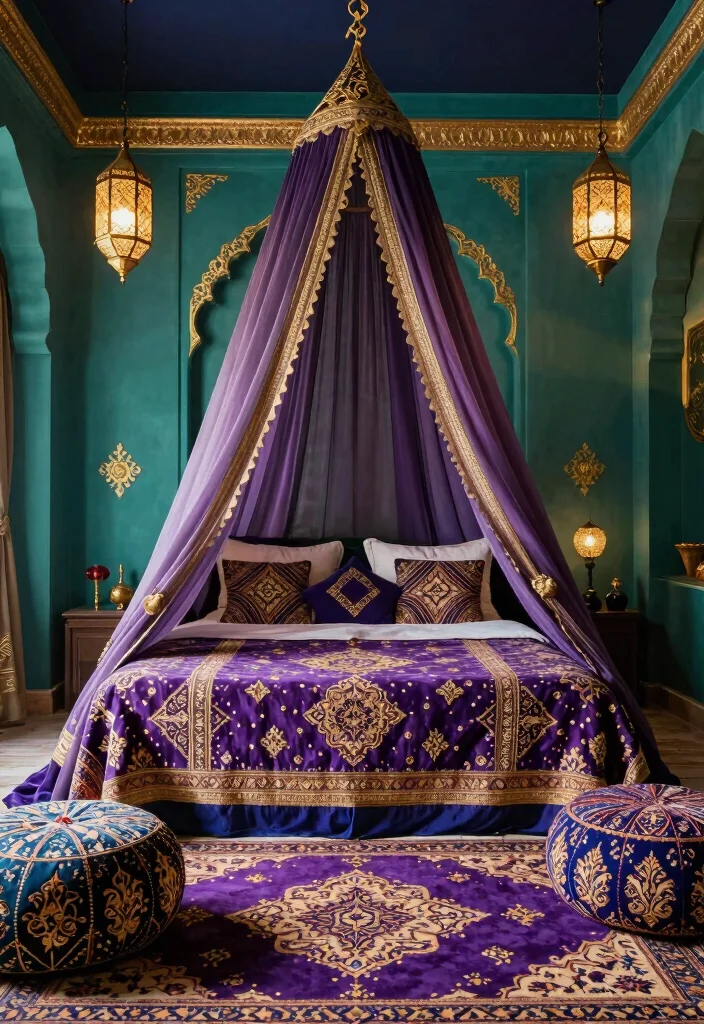 16 Disney Princess Bedroom Ideas For Adults With Magical Elegance - 7. Jasmine’s Exotic Oasis