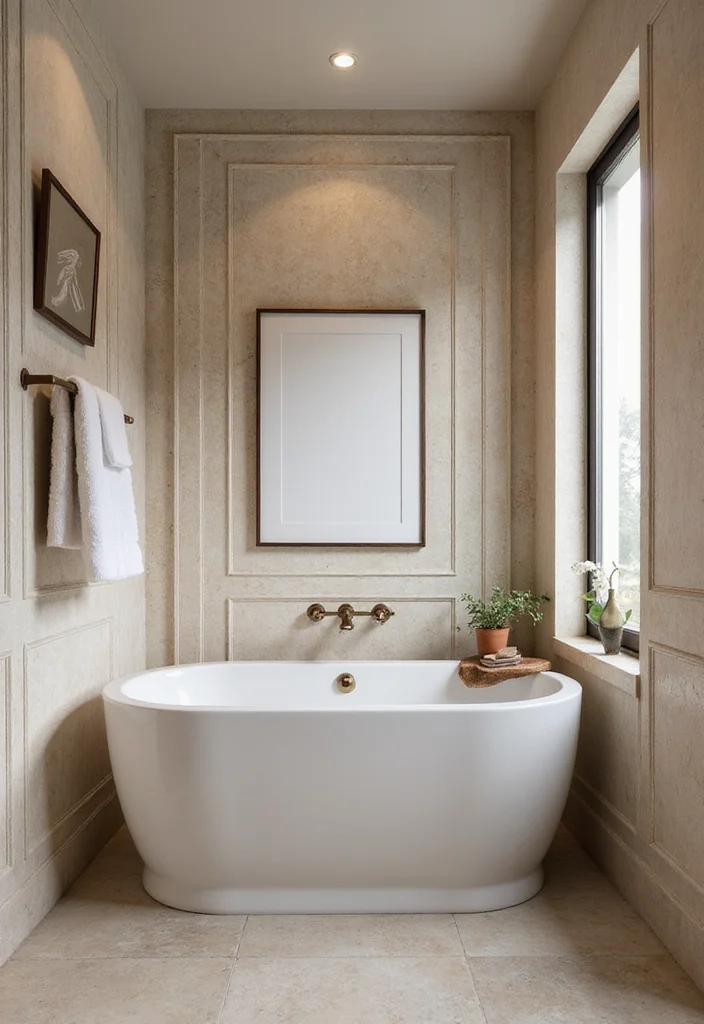 16 Luxury Small Bathroom Ideas Worth Saving - 11. Textured Walls