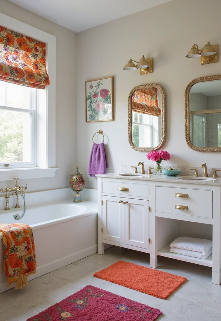 16 Luxury Small Bathroom Ideas Worth Saving - 16. Color Pop Accents