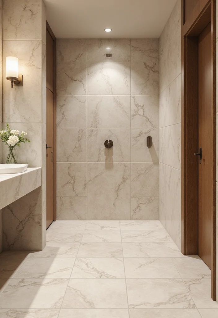 16 Marble Bathroom Tile Ideas for Luxury Looks - 13. Marble Tile Floor Heating