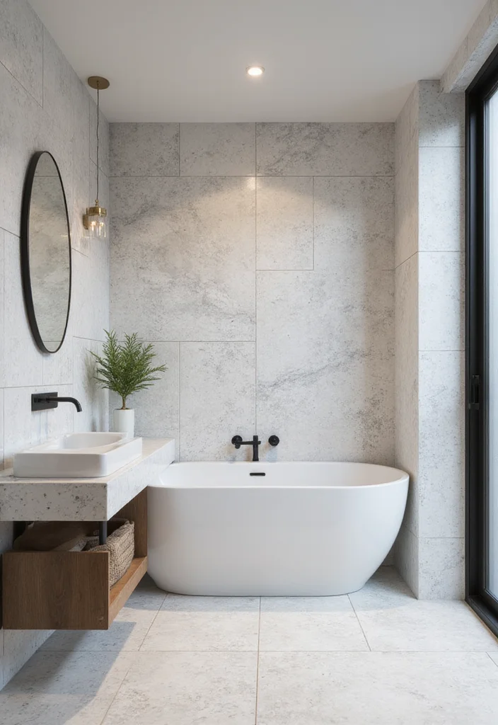 16 Marble Bathroom Tile Ideas for Luxury Looks - 5. Textured Marble Tiles for Depth