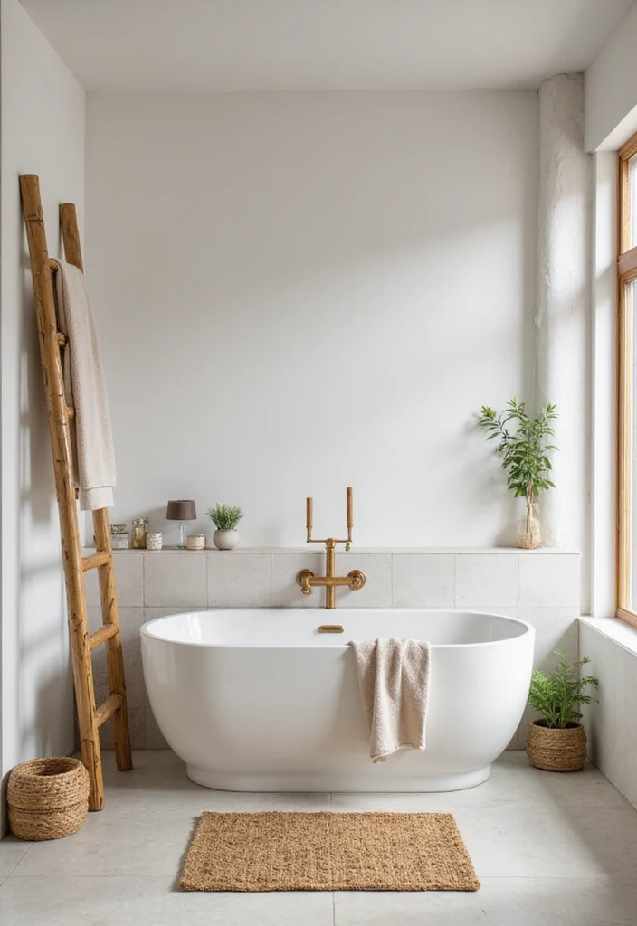 16 Natural Bathroom Decor Ideas for a Calming Space - 1. Bamboo Accents