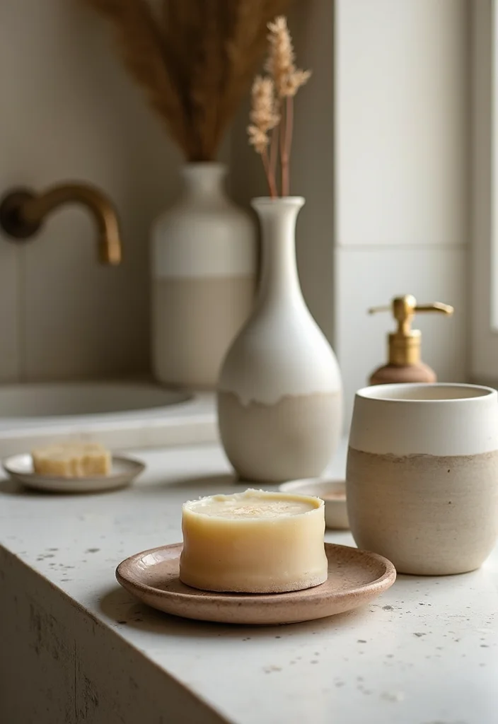 16 Natural Bathroom Decor Ideas for a Calming Space - 11. Handmade Ceramics