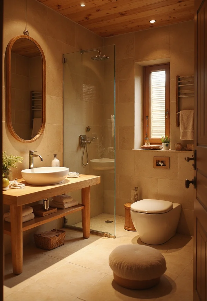 16 Natural Bathroom Decor Ideas for a Calming Space - 9. Soft Lighting