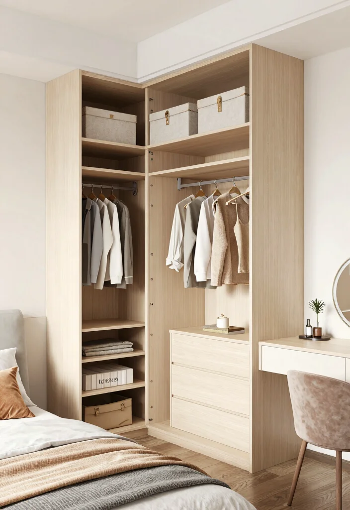 16 Single Door Closet Ideas For Small Bedrooms - 10. Functional Built-ins
