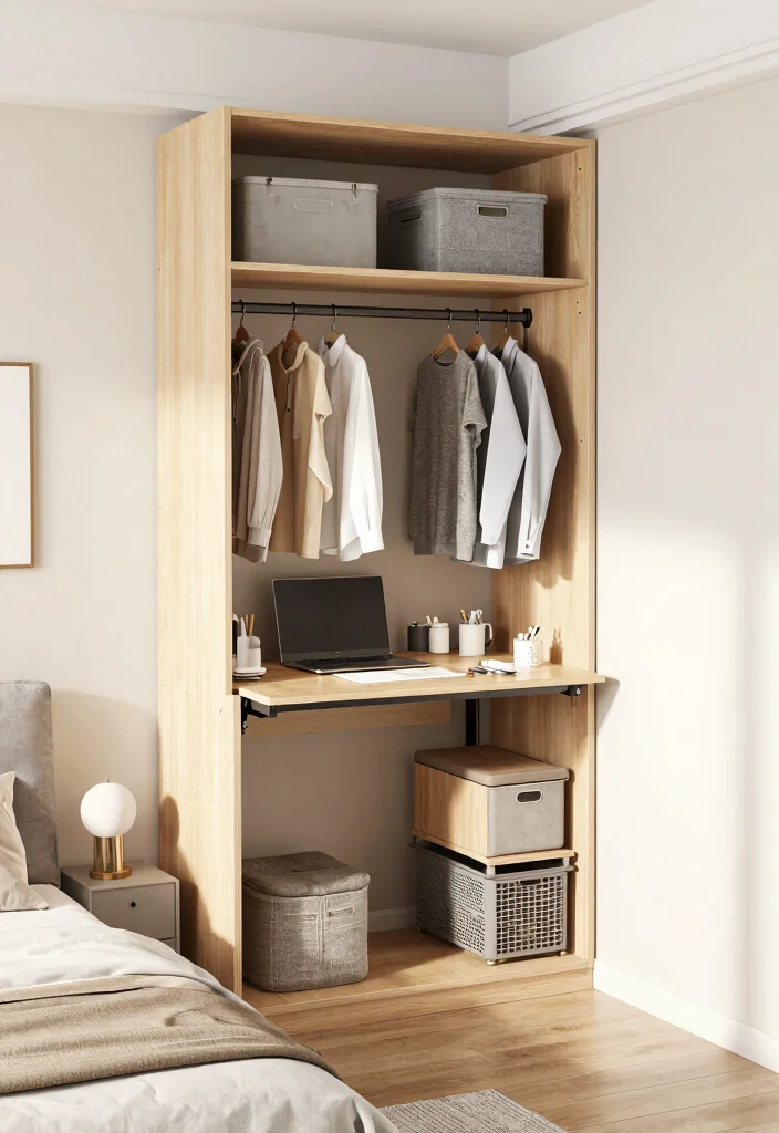 16 Single Door Closet Ideas For Small Bedrooms - 12. Dual Functionality