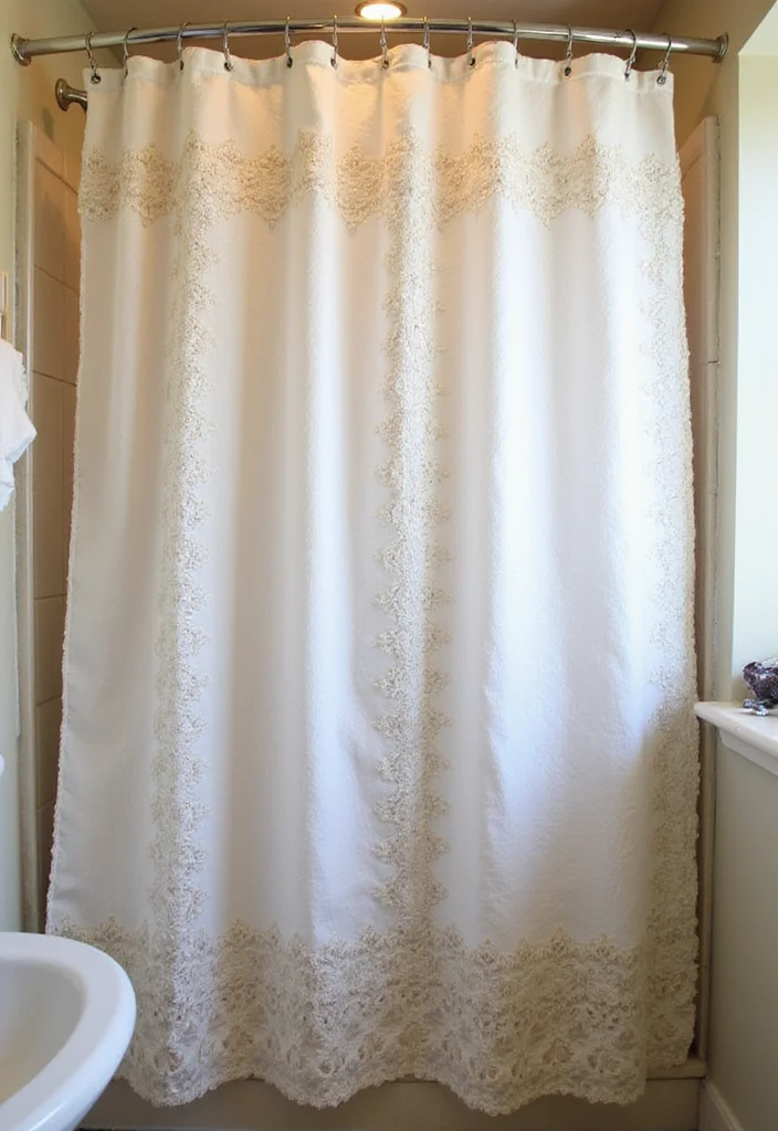 16 Small Bathroom Storage Ideas That Maximize Space - 13. Vintage-inspired Shower Curtains