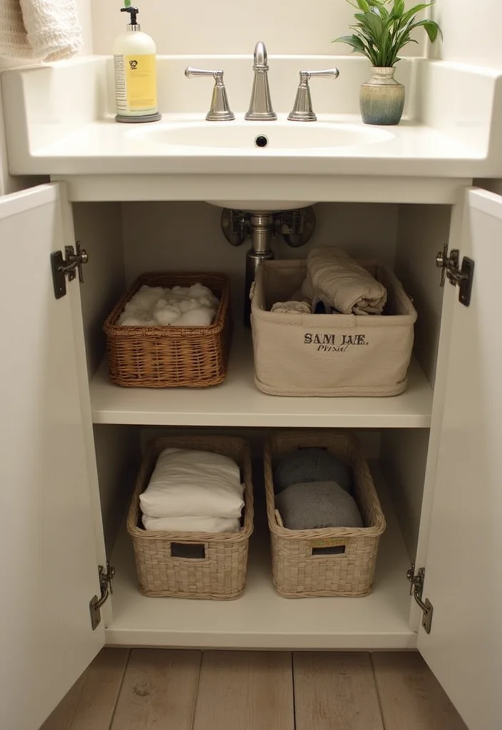 16 Small Bathroom Storage Ideas That Maximize Space - 8. Under-Sink Storage Solutions