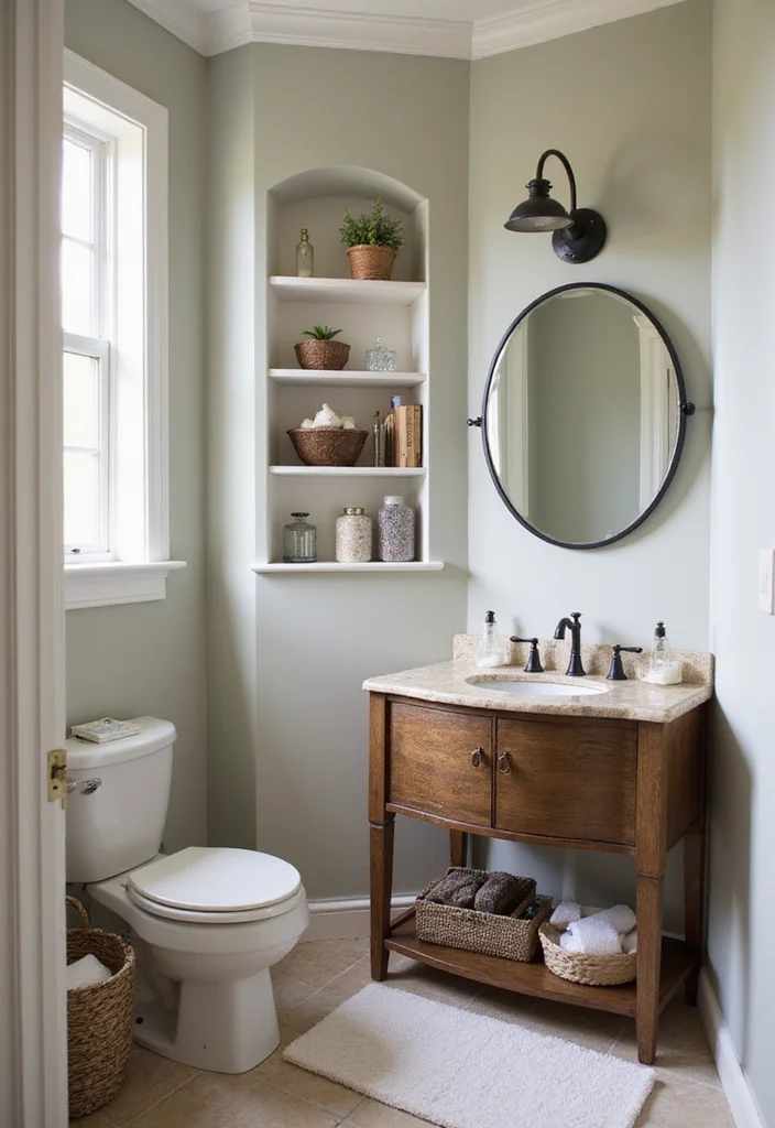 16 Small Bathroom Vanity Ideas That Maximize Space - 2. Corner Vanities for Unused Spaces