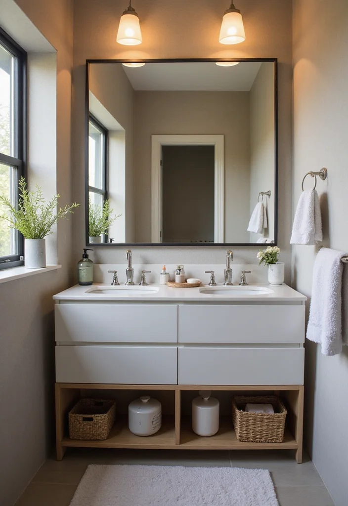 16 Small Bathroom Vanity Ideas That Maximize Space - 3. Small Dual-Sink Vanities for Couples