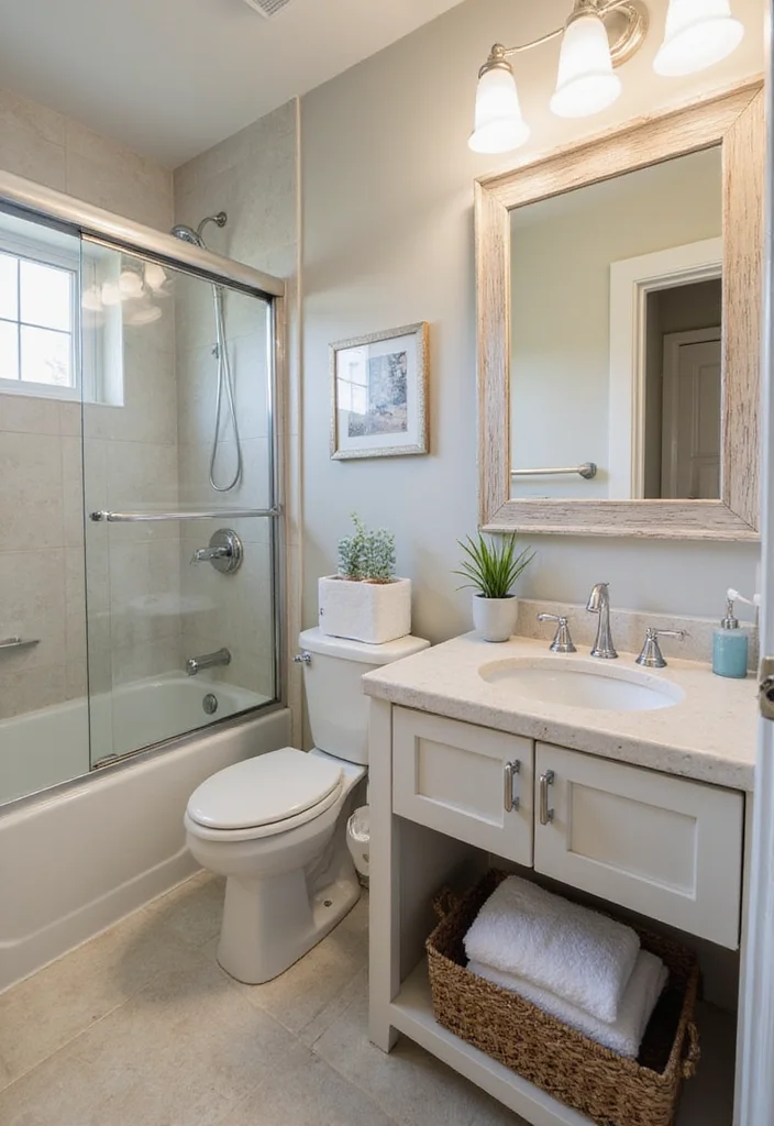 16 Small Bathroom Vanity Ideas That Maximize Space - 5. Multi-Functional Vanities with Storage Galore