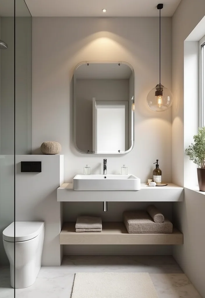 16 Small Modern Bathroom Ideas With Clean Style - 1. Floating Vanities