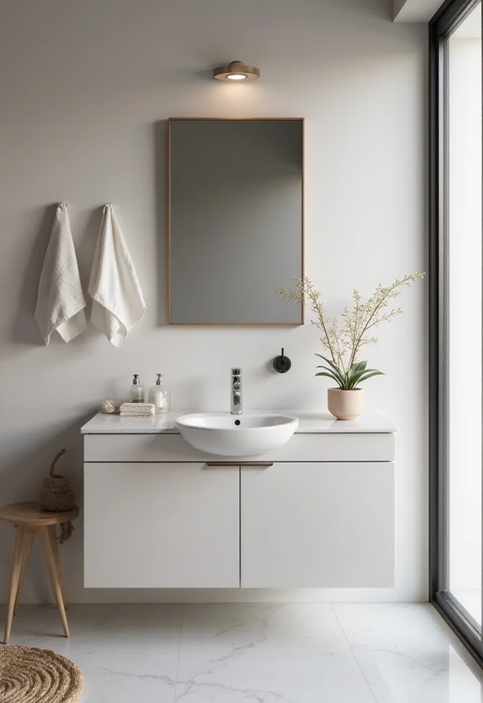 16 Small Modern Bathroom Ideas With Clean Style - 16. Minimalist Accessories