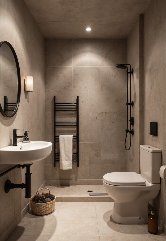 16 Small Modern Bathroom Ideas With Clean Style - 2. Monochromatic Color Schemes