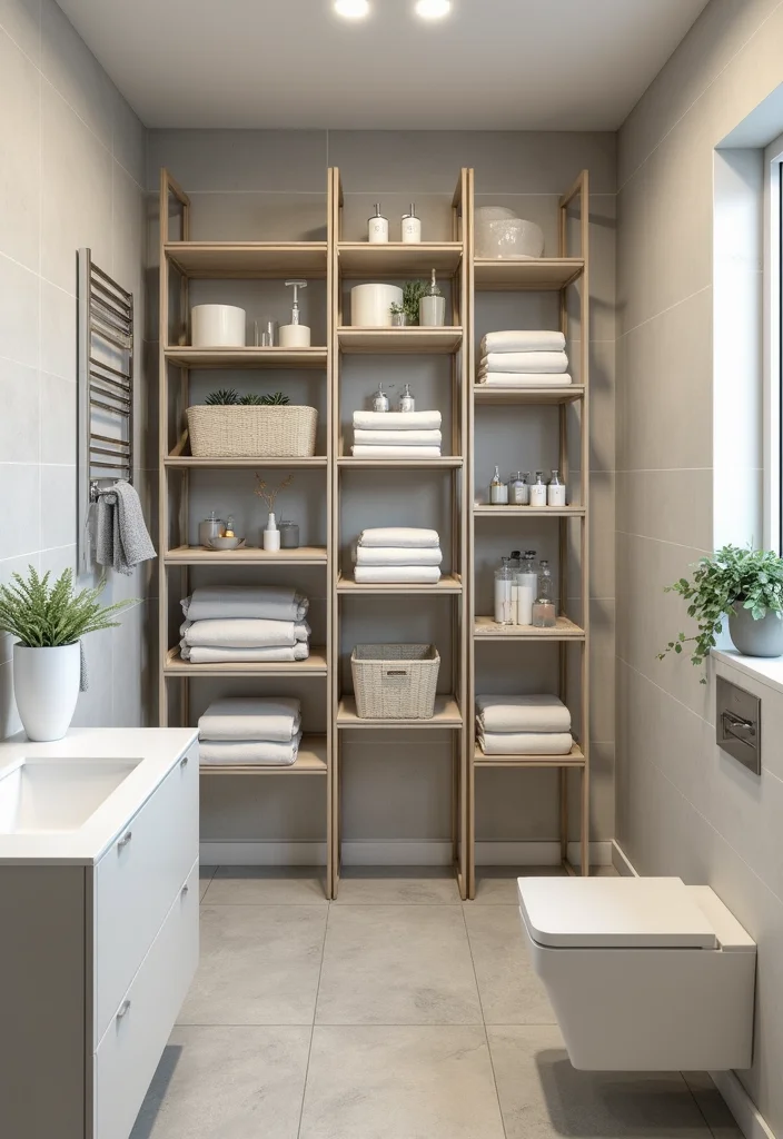 16 Small Modern Bathroom Ideas With Clean Style - 6. Clever Storage Solutions
