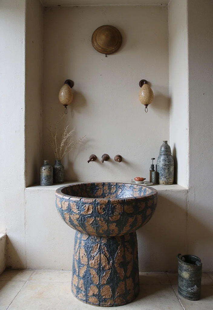 16 Stylish Sink Bathroom Ideas to Refresh Your Space - 15. Bold Statement Sink