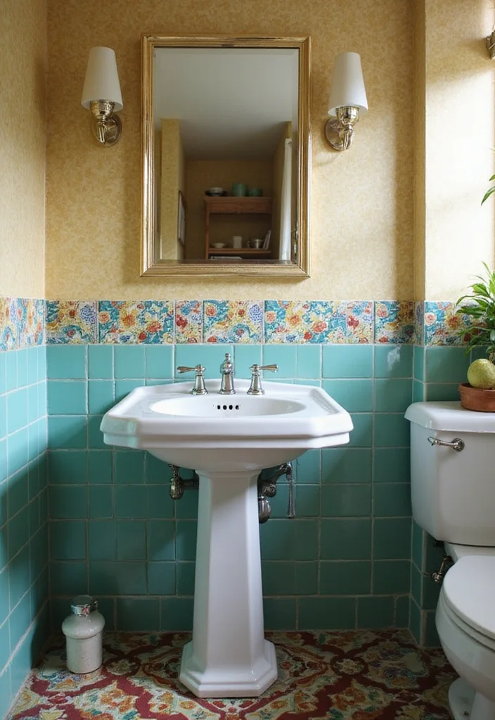 16 Stylish Sink Bathroom Ideas to Refresh Your Space - 2. Vintage Pedestal Sink