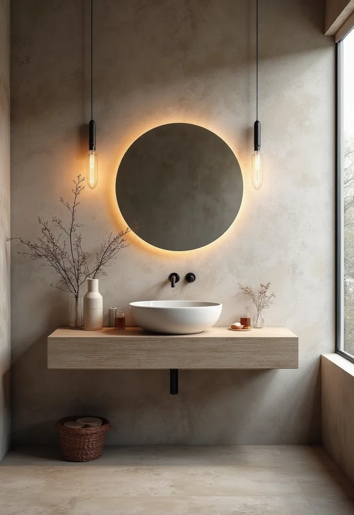 16 Stylish Sink Bathroom Ideas to Refresh Your Space - 9. Floating Vintage Sink