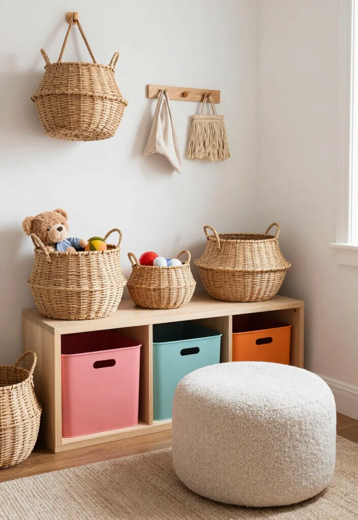 16 Toddler Girl Boho Bedroom Ideas With Sweet Free Spirit Style - 12. Unique Storage Solutions